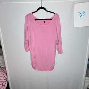 Made By Johnny Women's Casual Boat Neck  3/4 Sleeve Draped Dolman Top with Side